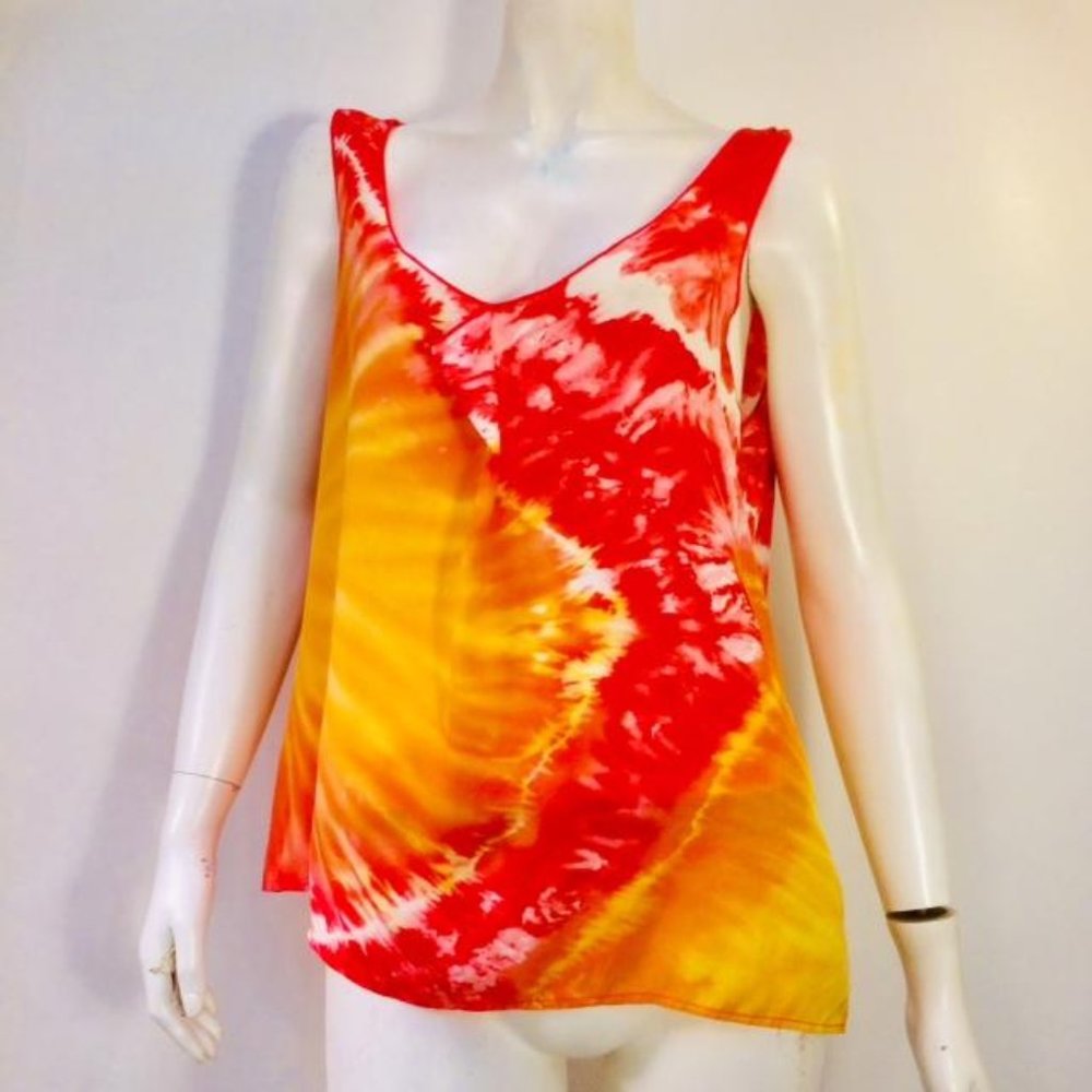 Rory Beca Silk Watercolor Tank Cami Top